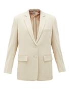 Matchesfashion.com Another Tomorrow - Oversized Single-breasted Twill Jacket - Womens - Cream