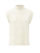 Matchesfashion.com Cefinn - Janice Roll-neck Sleeveless Wool-blend Sweater - Womens - Cream