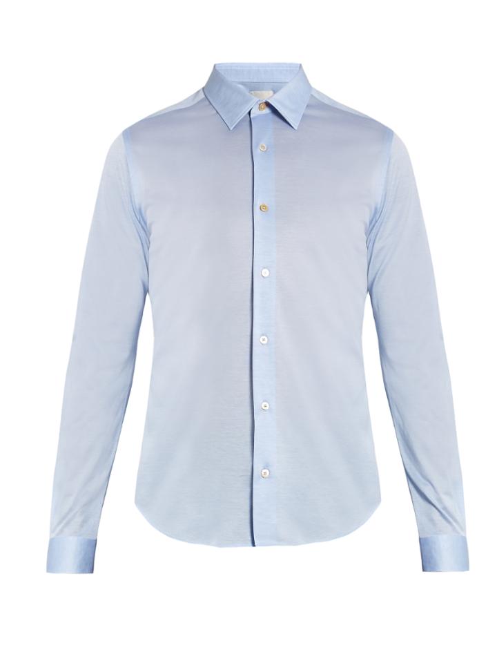 Paul Smith Single-cuff Spread-collar Cotton Shirt