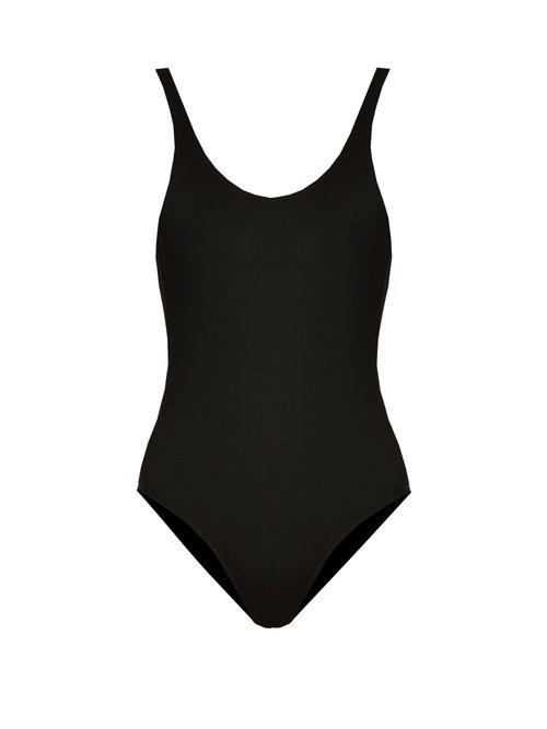 Matchesfashion.com Ephemera - Tank Scoop Back Swimsuit - Womens - Black
