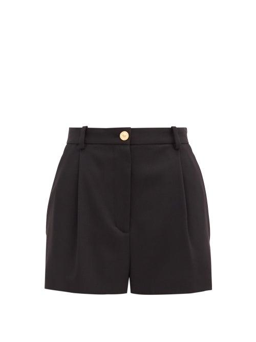 Matchesfashion.com Versace - High-rise Wool-blend Shorts - Womens - Black