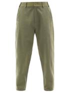 Matchesfashion.com Valentino - Patched Cotton-twill Suit Trousers - Mens - Green