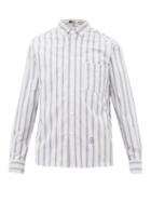 Matchesfashion.com Isabel Marant - Jason Striped Cotton Shirt - Mens - Blue
