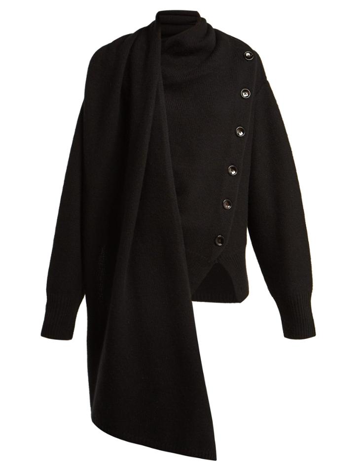 Joseph Draped-neck Wool-blend Sweater