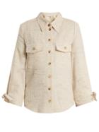 Matchesfashion.com Chlo - Flecked Cotton Blend Shirt - Womens - Beige Multi