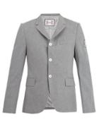 Matchesfashion.com Moncler - Notch Lapel Seersucker Cotton Blazer - Mens - Grey
