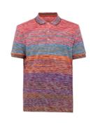Matchesfashion.com Missoni - Stripe Jacquard Polo Shirt - Mens - Pink Multi