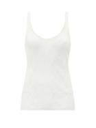 Matchesfashion.com Gabriela Hearst - Hurwitz Scoop-neck Textured-knit Tank Top - Womens - White