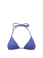 Matteau - String Triangle Recycled-fibre Bikini Top - Womens - Cobalt Blue