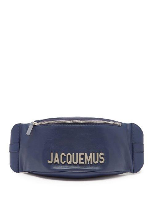 Matchesfashion.com Jacquemus - La Banane Logo Plaque Leather Belt Bag - Mens - Navy