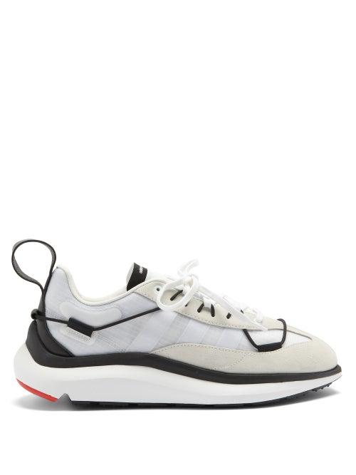 Matchesfashion.com Y-3 - Shiku Run Mesh And Suede Trainers - Mens - White Black