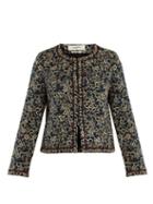 Matchesfashion.com Isabel Marant Toile - Hustin Floral Print Quilted Jacket - Womens - Black Print
