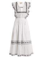 Sea Amelie Lace-trimmed Ruffled Cotton Dress