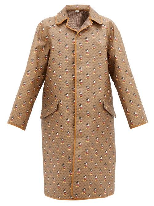 Matchesfashion.com Gucci - Mickey Mouse Gg Supreme Canvas Coat - Mens - Beige