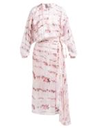 Matchesfashion.com Preen By Thornton Bregazzi - Doreen Floral Print Silk Dress - Womens - Pink Multi