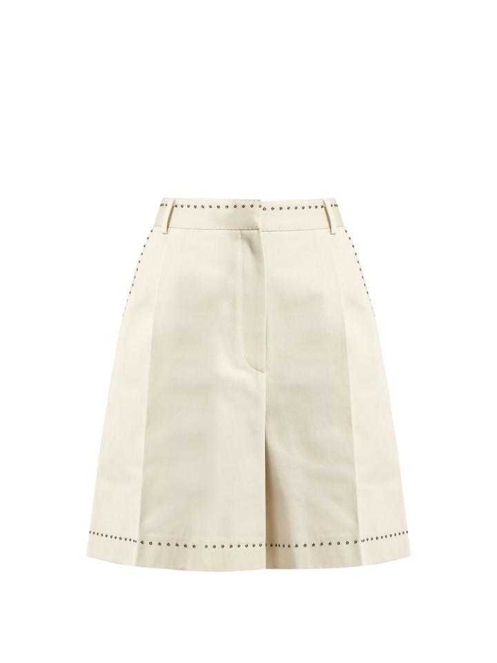 Bottega Veneta Eyelet-embellished Cotton Shorts