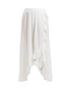 Matchesfashion.com Mes Demoiselles - Otello Ruffled Cotton Skirt - Womens - Ivory