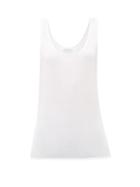 Matchesfashion.com Raey - Scoop-neck Cotton-blend Jersey Tank Top - Womens - White