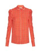 Preen By Thornton Bregazzi Ari Crystal-embellished Gingham Shirt
