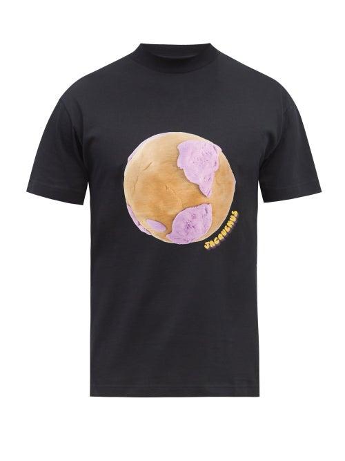 Mens Rtw Jacquemus - Monde Cotton-jersey T-shirt - Mens - Black