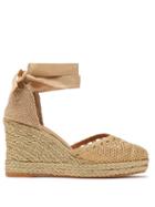 Matchesfashion.com Castaer - Carrie Metallic Weave Espadrille Wedges - Womens - Gold