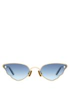 Matchesfashion.com Moy Atelier - Little Ripple Cat Eye 18kt Gold Plated Sunglasses - Womens - Gold