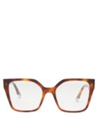 Fendi - Fendi Way Square Tortoiseshell-acetate Glasses - Womens - Brown