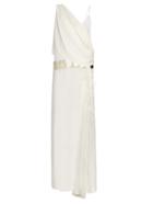 Loyd/ford Chiffon-overlay Silk Maxi Dress