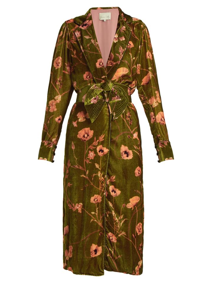 Johanna Ortiz Florari Floral-print Belted Kimono Dress