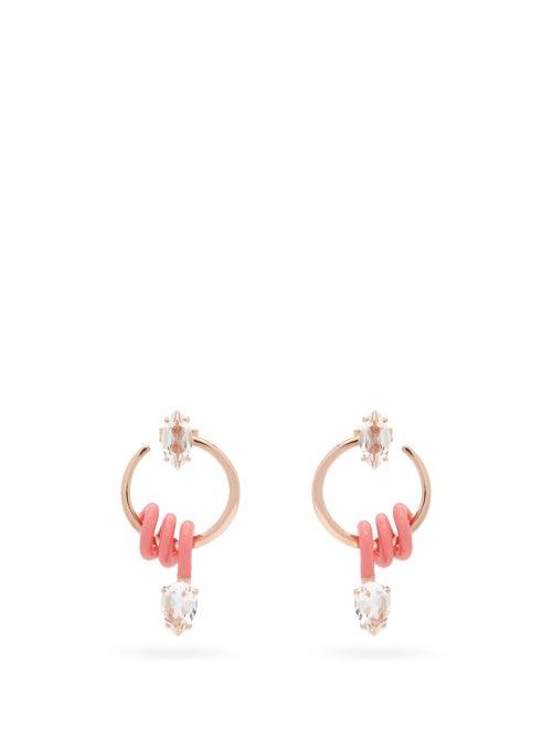 Matchesfashion.com Bea Bongiasca - Vine Rose-gold Hoop Earrings - Womens - Pink Gold