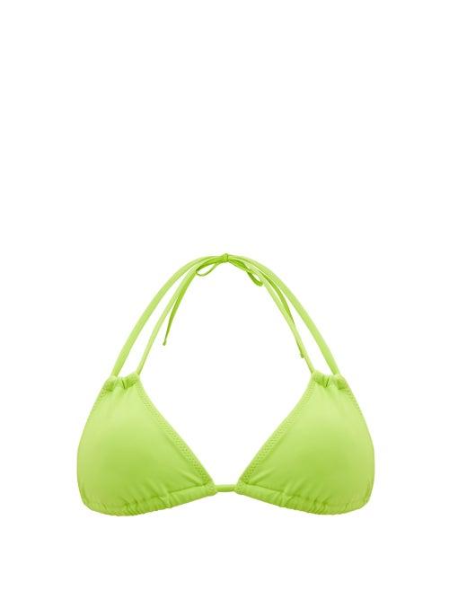 Ladies Beachwear Solid & Striped - The Tenley Bikini Top - Womens - Light Green