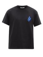 Jw Anderson - Anchor Logo-patch Cotton-jersey T-shirt - Mens - Black