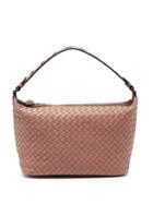 Matchesfashion.com Bottega Veneta - Ciambrino Intrecciato Leather Shoulder Bag - Womens - Dark Pink