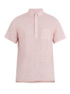 Matchesfashion.com Onia - Josh Short Sleeved Linen Polo Shirt - Mens - Pink