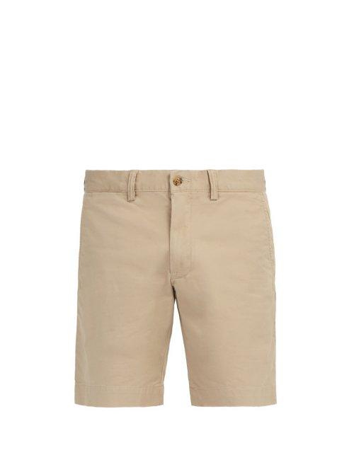 Matchesfashion.com Polo Ralph Lauren - Logo Cotton Blend Chino Shorts - Mens - Beige
