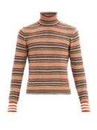 Matchesfashion.com Adidas X Wales Bonner - Striped Roll-neck Sweater - Mens - Multi