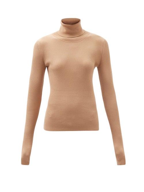 Joseph - Roll-neck Merino Wool-blend Sweater - Womens - Camel