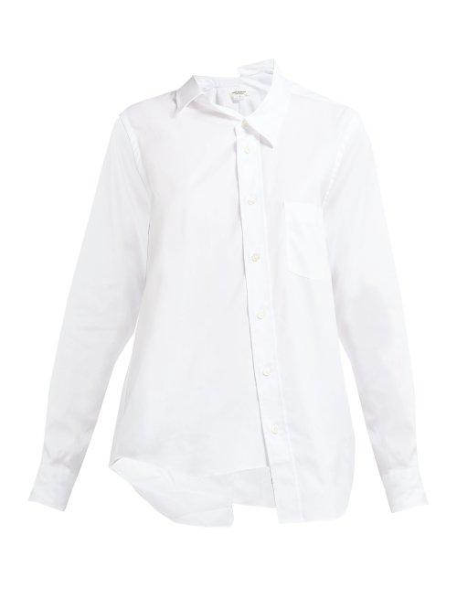 Matchesfashion.com Junya Watanabe - Asymmetric Cotton Shirt - Womens - White