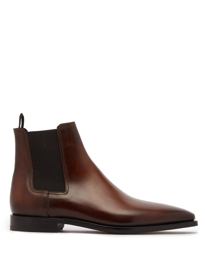 Berluti Eclair Leather Chelsea Boots