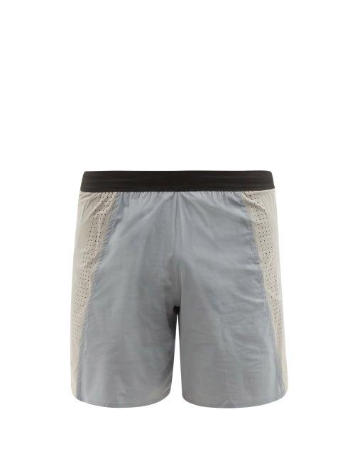 Soar - Logo-print Technical Nylon-blend Running Shorts - Mens - Blue Multi