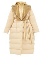 Matchesfashion.com 2 Moncler 1952 - Glomma Wrinkled Shell Down Coat - Womens - Beige