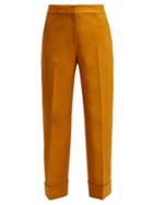 Matchesfashion.com Khaite - Devon Straight Trousers - Womens - Dark Yellow
