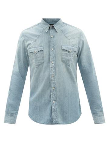 Rrl - Buffalo Denim Shirt - Mens - Blue