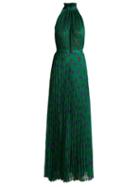 Matchesfashion.com Raquel Diniz - Giovanna Floral Print Silk Gown - Womens - Green Print