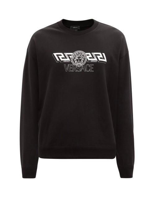 Versace - Medusa-print Cotton-jersey Sweatshirt - Mens - Black