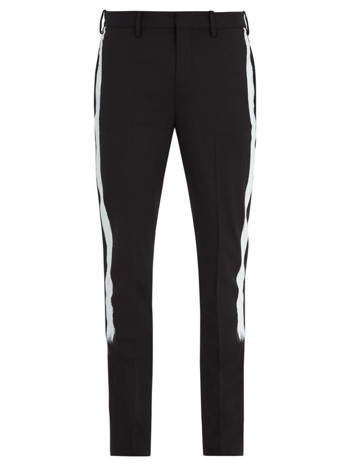 Neil Barrett Stripe-print Slim-leg Trousers