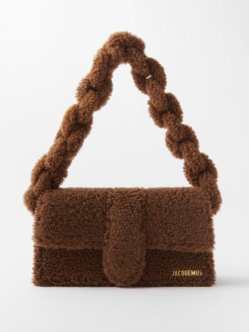 Jacquemus - Bambidou Shearling Shoulder Bag - Womens - Brown