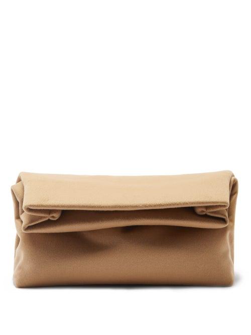 Gabriela Hearst - Phoebe Foldover Cashmere Clutch Bag - Womens - Camel