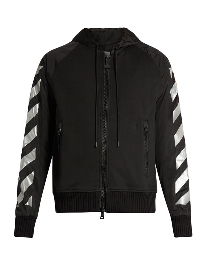 Moncler O Contrast-sleeve Cotton-jersey Sweatshirt