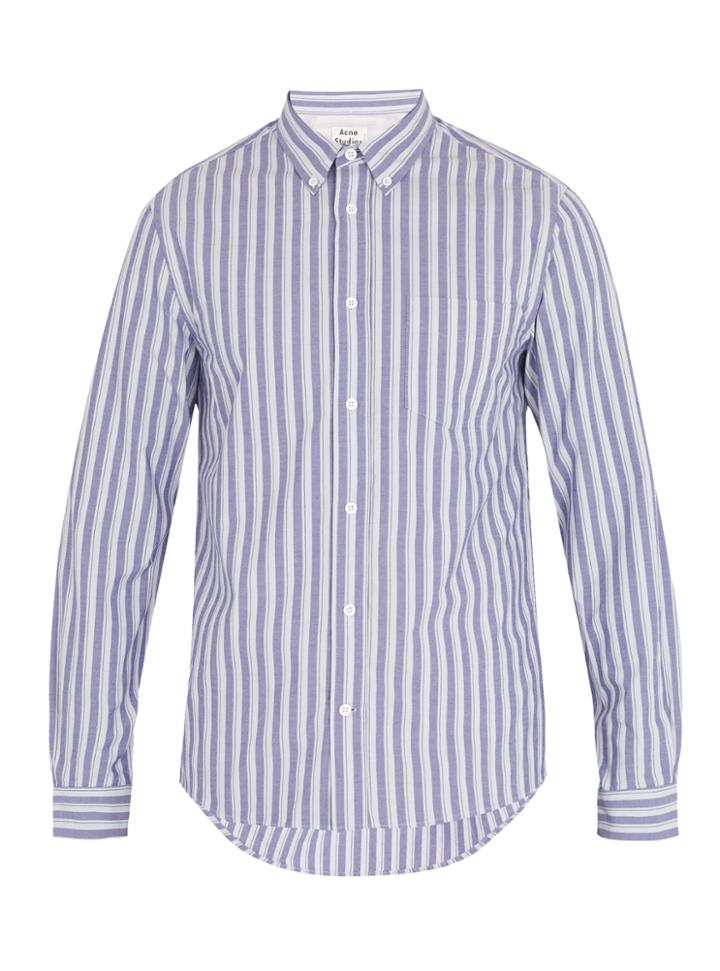 Acne Studios Isherwood Striped Cotton Shirt